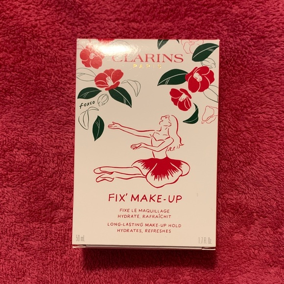 Clarins Other - LIMITED EDITION - Clarins Fix' Make-Up Spray - Red and White